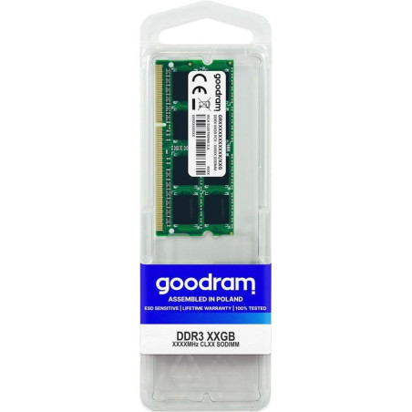 GOODRAM DDR3 8GB 1333MHz CL9 SODIMM 1.5V (512x8)