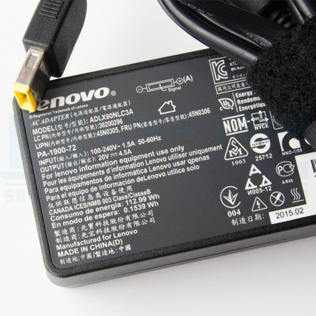 Incarcator pentru laptop Lenovo ThinkPad Edge E531-001 E531-002 E550 90W 4.5A 20V conector dreptunghiular tip usb