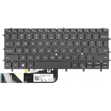 Tastatura laptop iluminata DELL XPS 13 9370 9380 7390 9305 P82G 03CM18 343NN NSK-EN0BC NSK-EN0BW