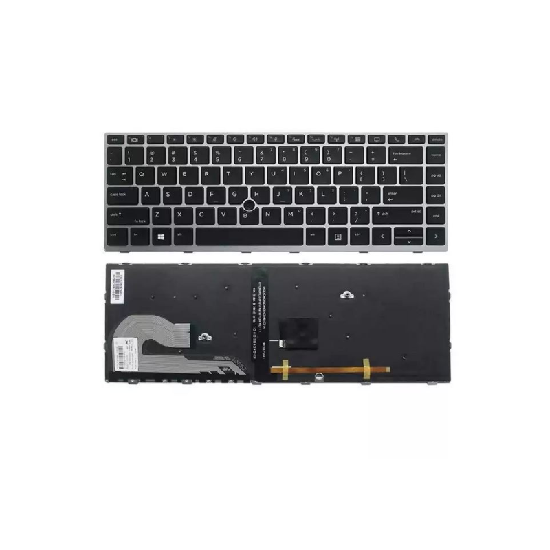 Tastatura laptop HP Elitebook 745 840 846 G5 G6 silver iluminata Tastatura laptop HP Elitebook 745 840 846 G5 G6 silver iluminata