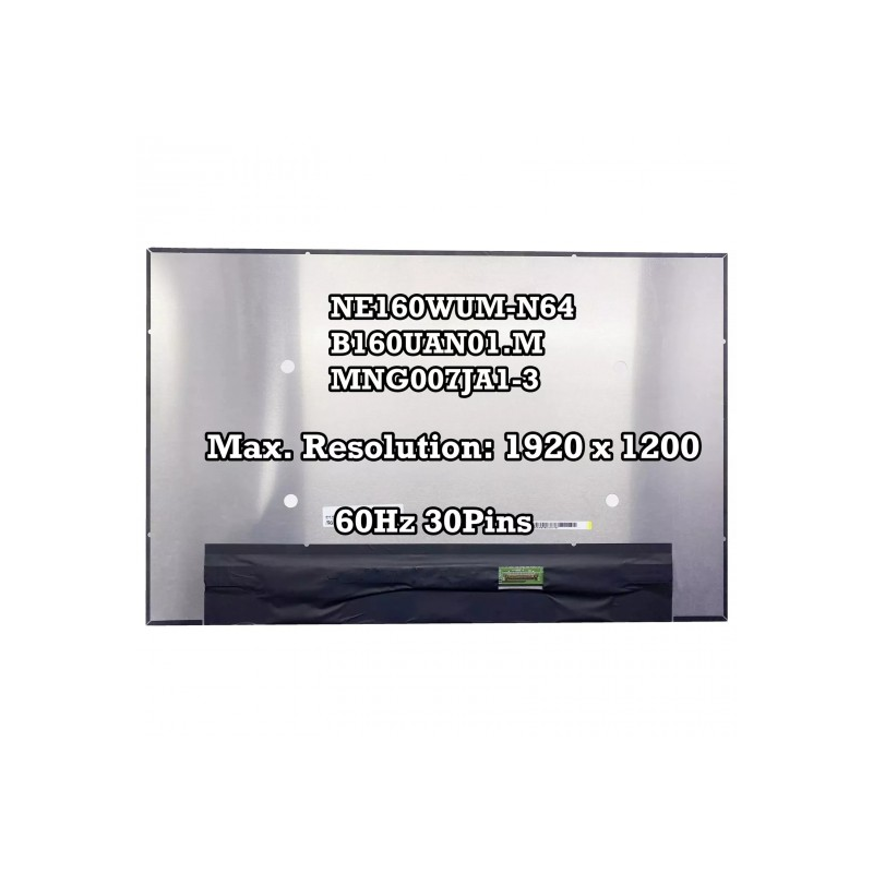 Ecran LP160WU1(SP)(F1), B160UAN01.H, B160UAN01.M, B160UAN03.2 0A, SD10Z34942, 5D10V82406, 5D10V82407, 5D10V82408