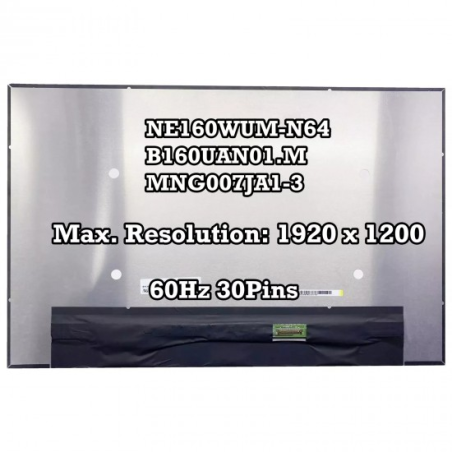 Ecran LP160WU1(SP)(F1), B160UAN01.H, B160UAN01.M, B160UAN03.2 0A, SD10Z34942, 5D10V82406, 5D10V82407, 5D10V82408